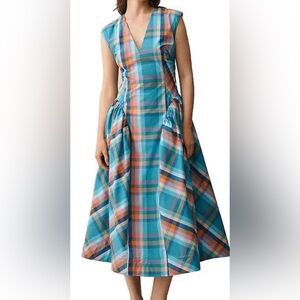 Anthropologie Maeve sleeveless basque waist midi